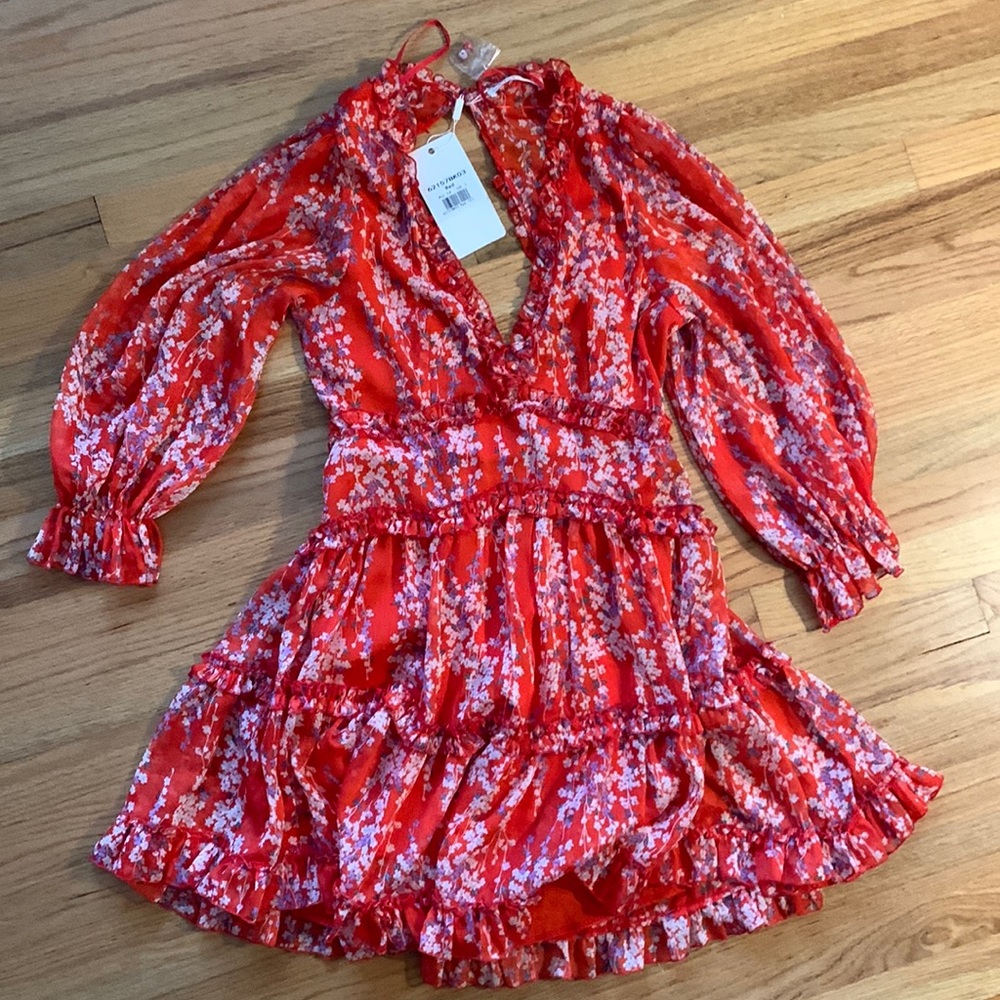 NWT BACKLESS MINI FLOW DRESS